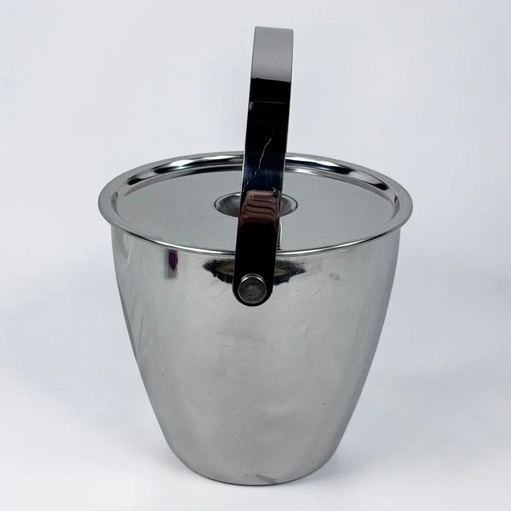 Vintage IKEA Groggy Stainless Steel Ice Bucket Lid Anna Efverlund Maria Vinka